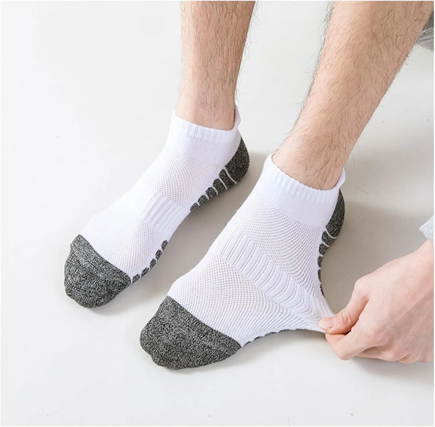 20 Pairs Athletic Ankle Socks for Men Breathable Low Cut Running Socks Cushioned Moisture Wicking for Sport Traveling