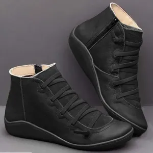 2024 New Arch Support Boots for Women,Ankle Boots Fashion Lace Up Side Zip Vintage Booties Low Heel,Cowboy Boots Slip On Fall Winter Outdoor Hiking Walking Shoes
