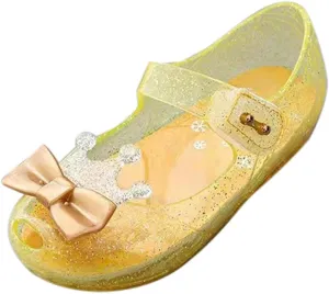 5 Apparel Girls Shoes Crown Flash Diamond Crystal Soft Sole Non Slip Sandals Jelly Dance Shoes Princess Shoes Neutral Baby Shoes