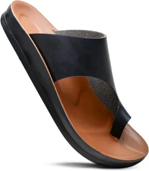 AEROTHOTIC Recovery Slides for Women with Arch Support Comfortable Orthopedic Memory Foam Bunion Corrector Split Toe Soft Strap Dressy Casual Travel Walking Slip on Ladies Sandals