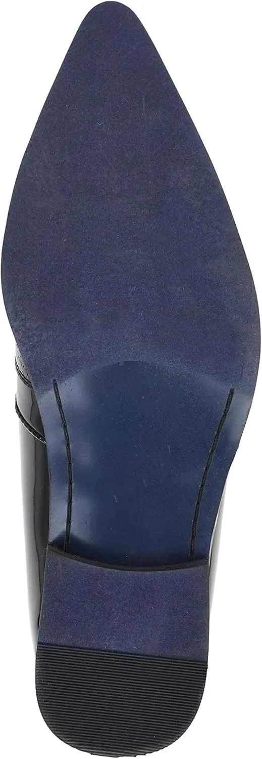 Amali Davis - Men's Dress Shoes, Exotic Patent Loafers for Men - Gun Metal Metallic Tip Smoking Slippers, Dress Shoes for Men - The Original, Designer Shoes