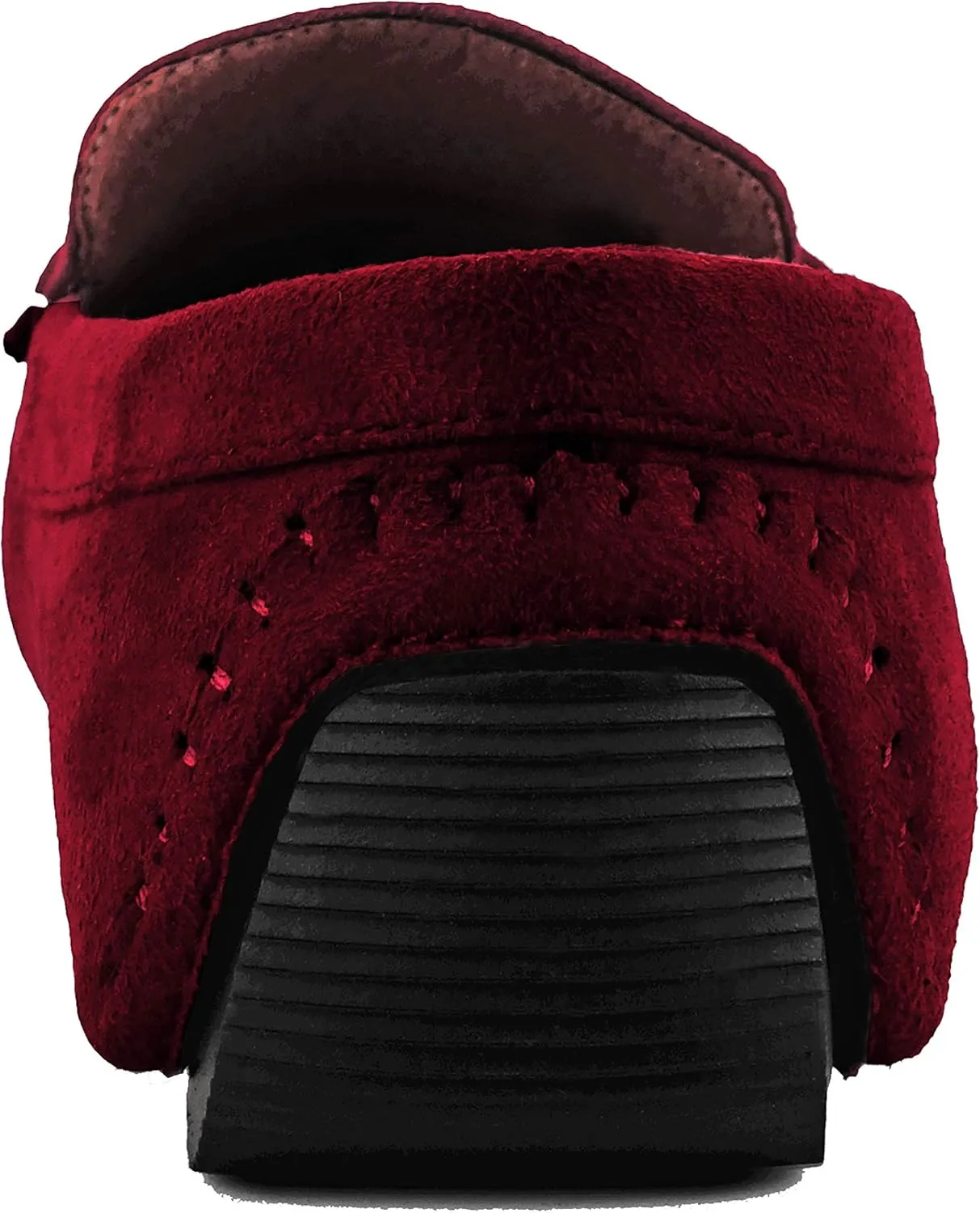 Amali Walken Men's Casual Slip-On Loafers, Driving Moccasin Shoes for Men with Silver Buckle, Available in Plush Microfiber and PU Leather