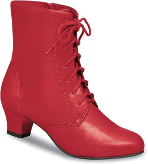 AmeriMark Jada Lace Up Ankle Boots Low Heeled Boots for Women