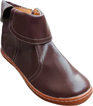 Ankle Boots for Women Flat Heel Round Toe Booties Fashion Side Zip Vintage Boots Low Heel Arch Support Booties