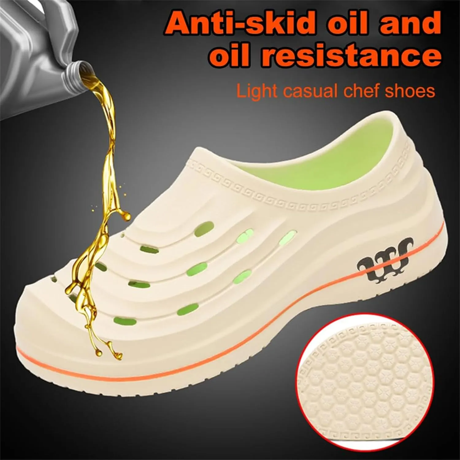 Armadillo Clogs Nurse Shoes for Women Men Slip-Resistant Ideal Work Shoes Oil Resistant Chef Wide Waterproof Shoe