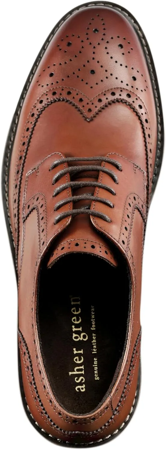 Asher Green AG100 - Men's Dress Shoes - Genuine Calf Leather Wingtip Oxfords - Two Tone and Multi Tone Mens Dress Shoes