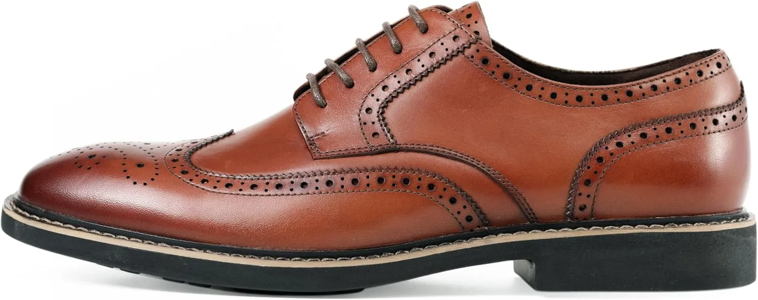 Asher Green AG100 - Men's Dress Shoes - Genuine Calf Leather Wingtip Oxfords - Two Tone and Multi Tone Mens Dress Shoes