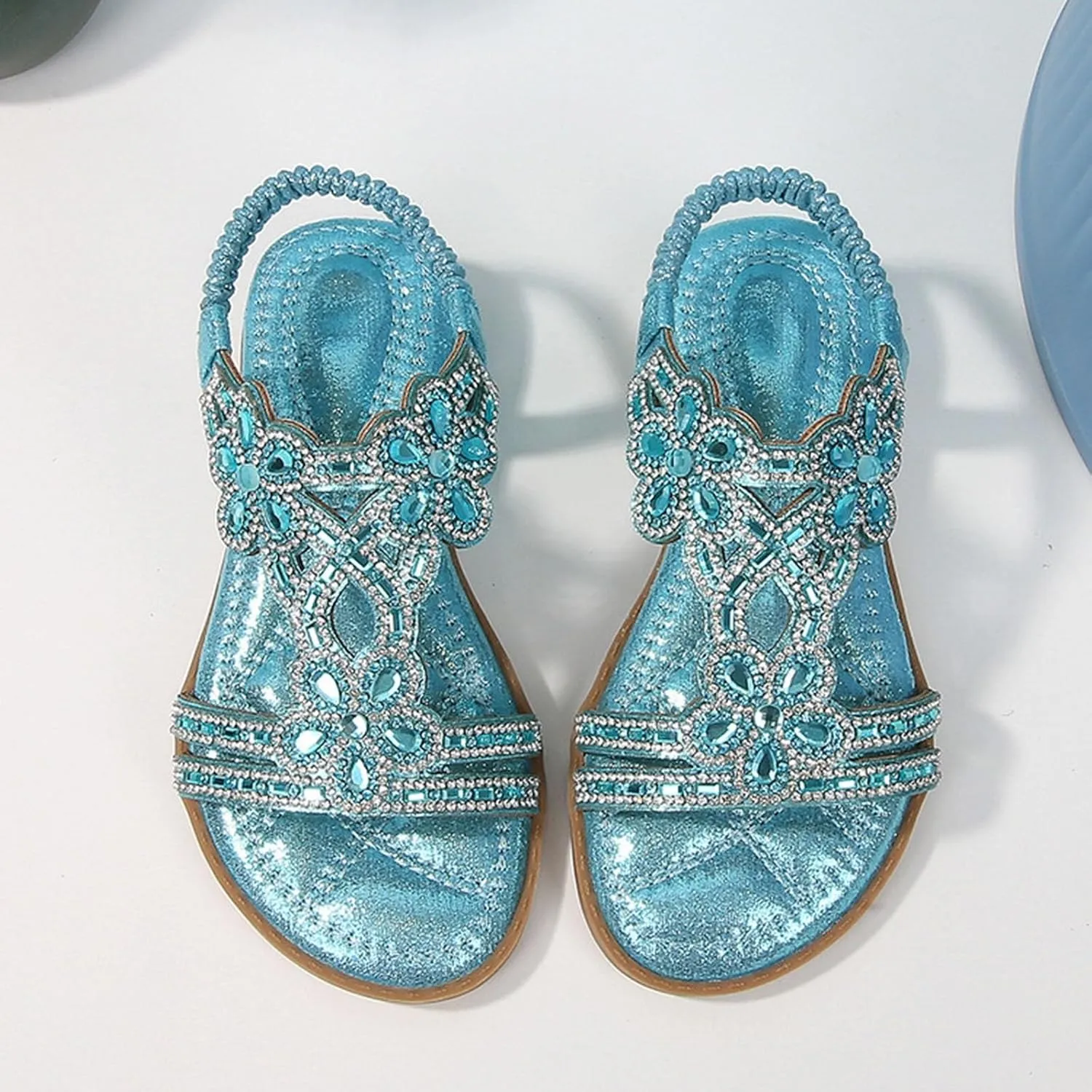 Baby Girls Soft Sequins Sandals Elegant Fancy Glitter Open Toe Strap Shoes Toddler Flat Summer Wide Sandals Fancy Formal