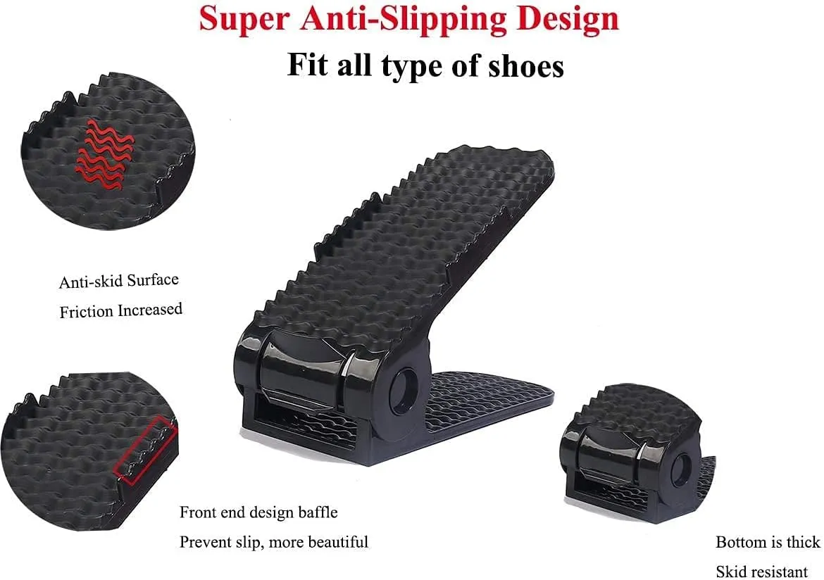 Bayou Shoe Slots, 20 PCS Shoes Slots Organizer, 4-Level Adjustable Shoe Stacker, Upgraded Shoe Space Saver, 50% Space-Saving Shoe Holders(Black)