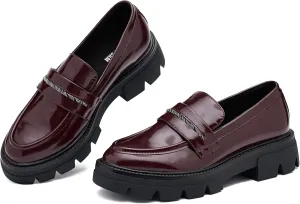 BGSTGUDS Loafers for Women Platform Chunky Loafers Womens Work Shoes