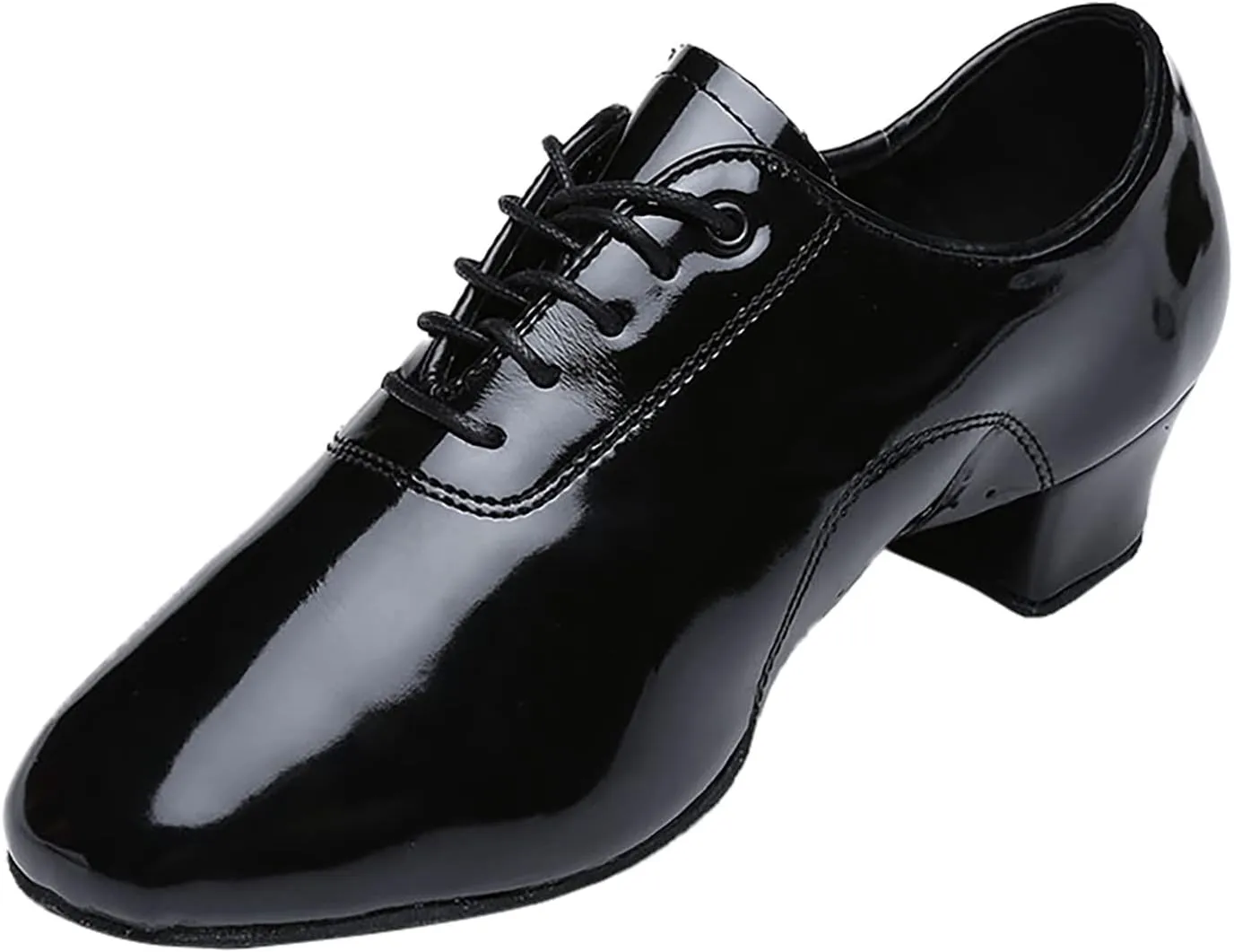 Black Casual Dress Shoes for Men Men's Solid Color Lace Up Modern Dance Shoes Dance Hall Latin Dance Shoes Mens Black Loafer Dress Shoes