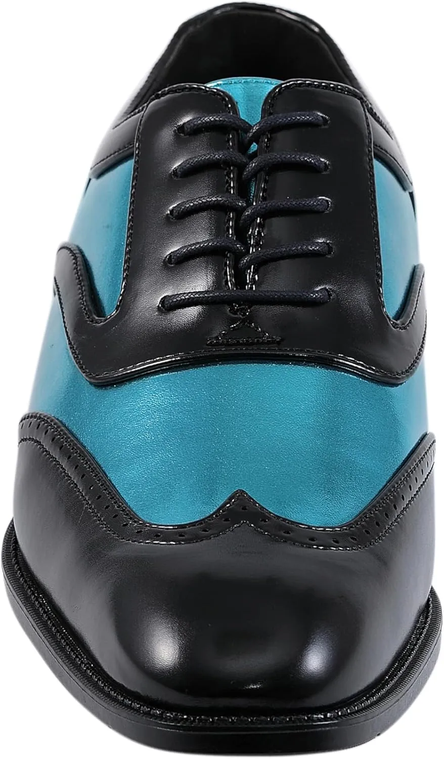 Bolano Lawson, Wingtip Oxford Dress Shoes for Men, Two-Tone & Shiny Metallic Oxfords, Men's Formal Tuxedo Shoes