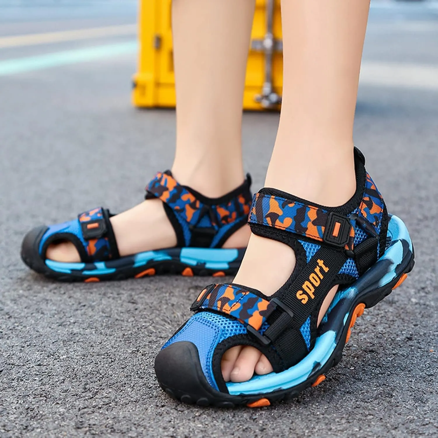 Boys' Sandals Closed-Toe Summer Athletic Sandals Hiking Anti-Slip Beach Outdoor Soft Sole Casual Shoes For Toddler