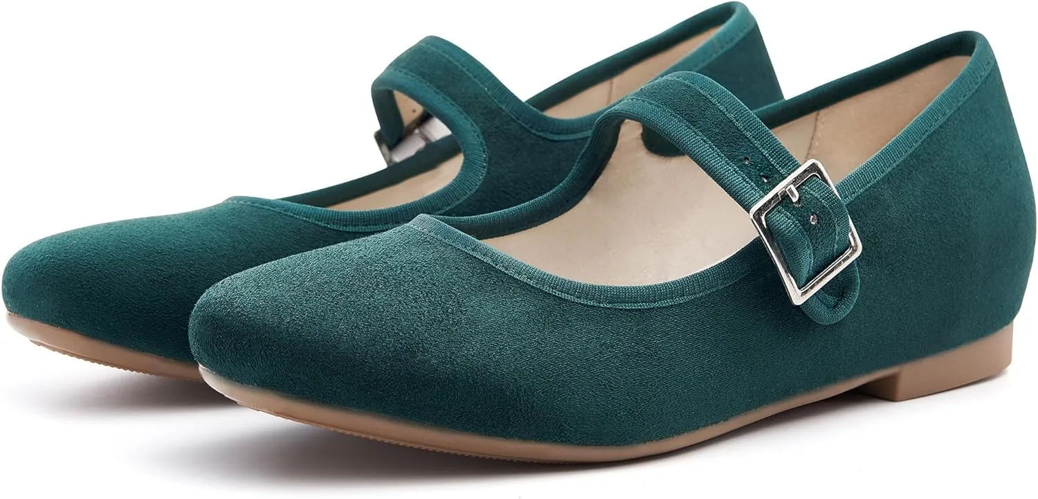 Cestfini Mary Jane Shoes Women Slip on Ballet Flat Dressy Comfortable Round Toe Black Flats Shoes Ankle Strap Flats for Women