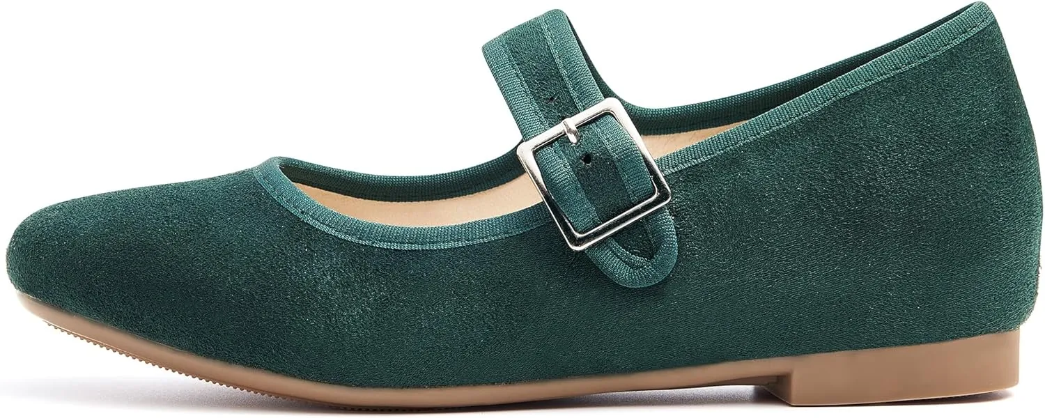 Cestfini Mary Jane Shoes Women Slip on Ballet Flat Dressy Comfortable Round Toe Black Flats Shoes Ankle Strap Flats for Women