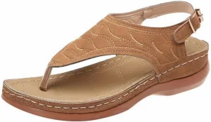 Comfortable Sandals for Women Wiide Width Ankle Strap Flips Flops Summer Dressy Boho Beach Walking Wedge