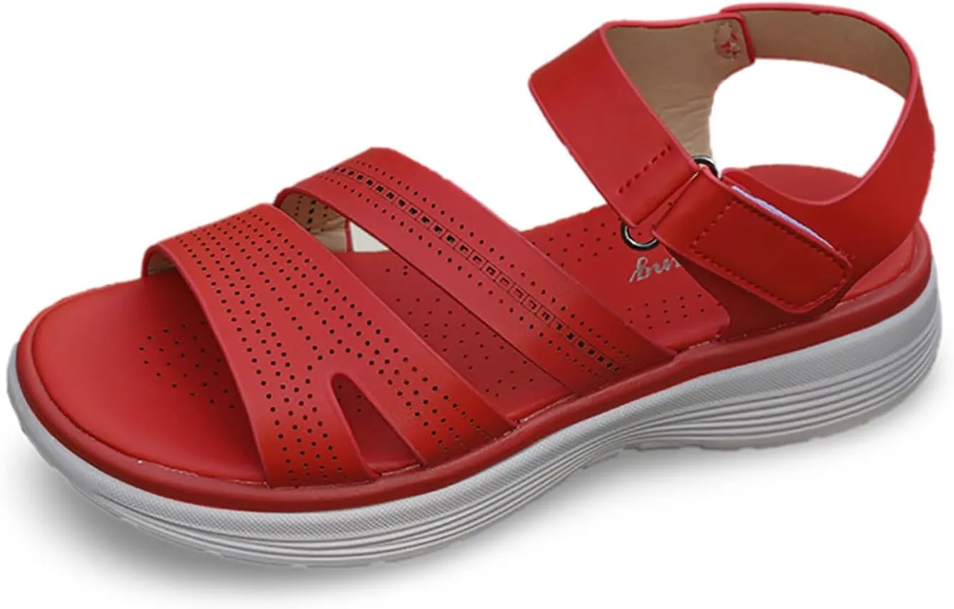 Comfortable Women's Sandals Daily And Casual Wear With Stylish Design Tape Closure And Thick Sole Wedge with Strap
