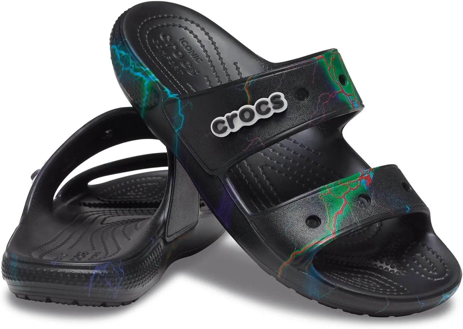 Crocs Unisex Classic Tie Dye Two-Strap Sandals Slide
