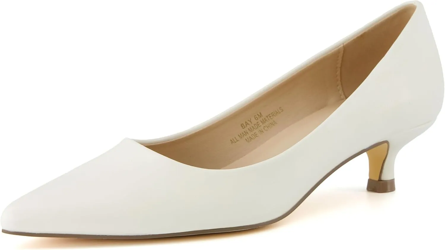 CUSHIONAIRE Women's Bay Kitten Heel Dress Shoe  Memory Foam, Wide Widths Available