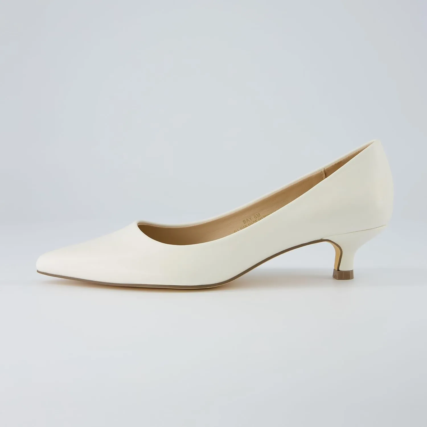 CUSHIONAIRE Women's Bay Kitten Heel Dress Shoe  Memory Foam, Wide Widths Available
