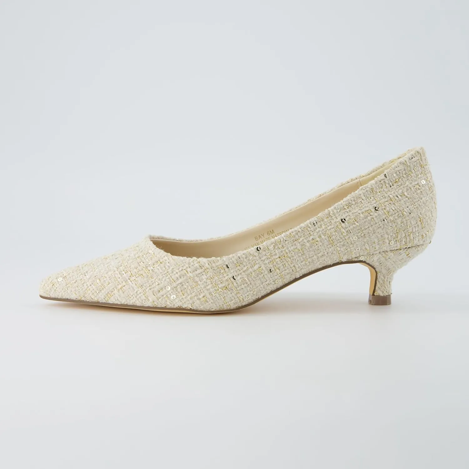 CUSHIONAIRE Women's Bay Kitten Heel Dress Shoe  Memory Foam, Wide Widths Available