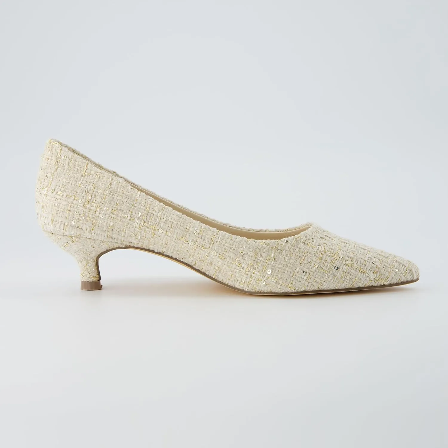 CUSHIONAIRE Women's Bay Kitten Heel Dress Shoe  Memory Foam, Wide Widths Available