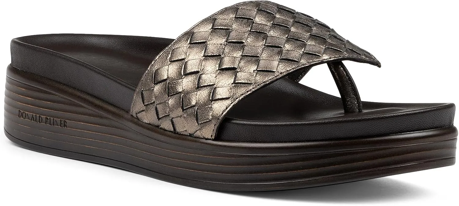 Donald Pliner Women's Fifi Slide Sandals, Women's Summer Sandals, Women’s Shoes, Comfortable Open-Toe Casual Flats