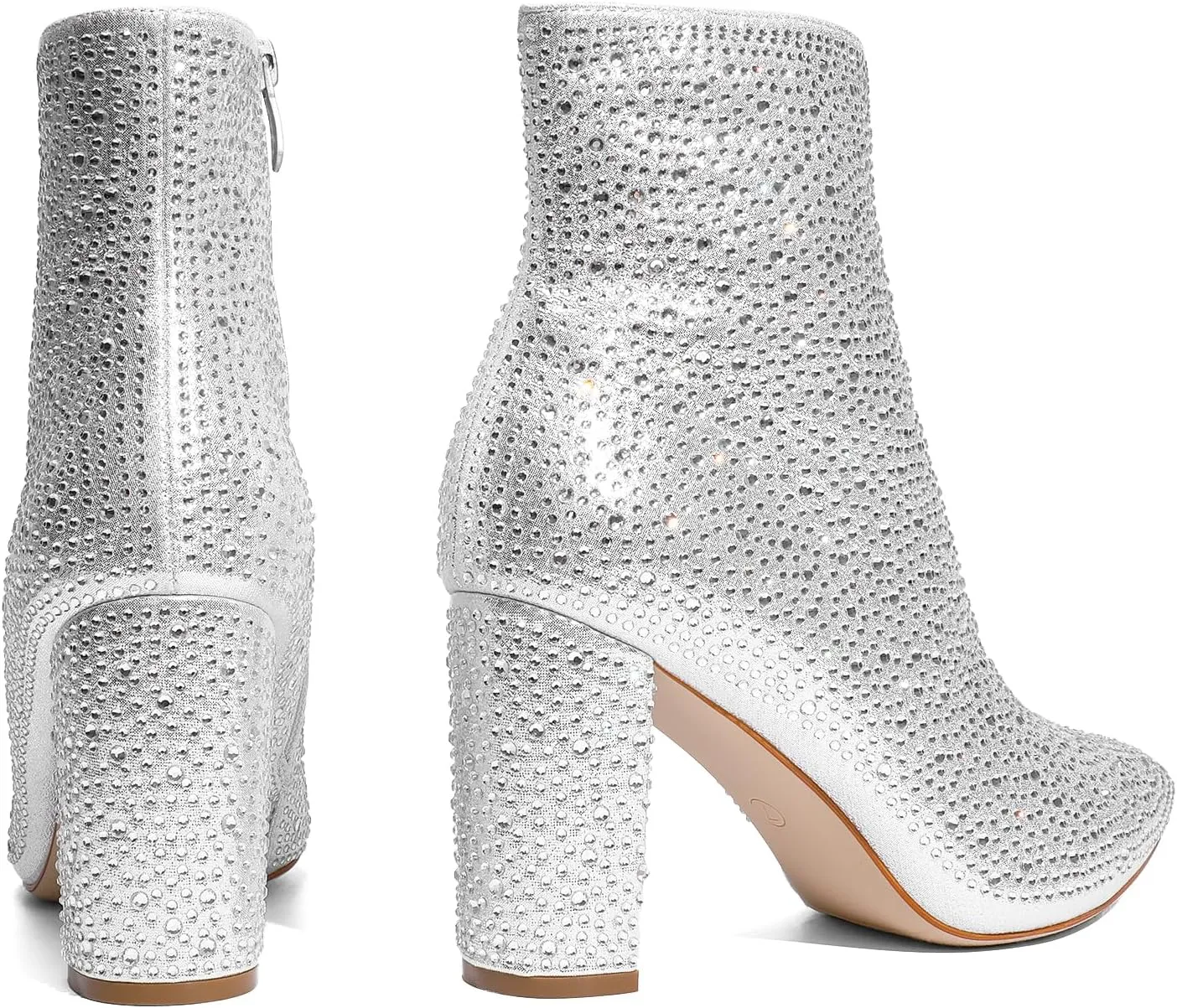 DREAM PAIRS Women's Chunky Heel Ankle Booties Pointed Toe Short Boots