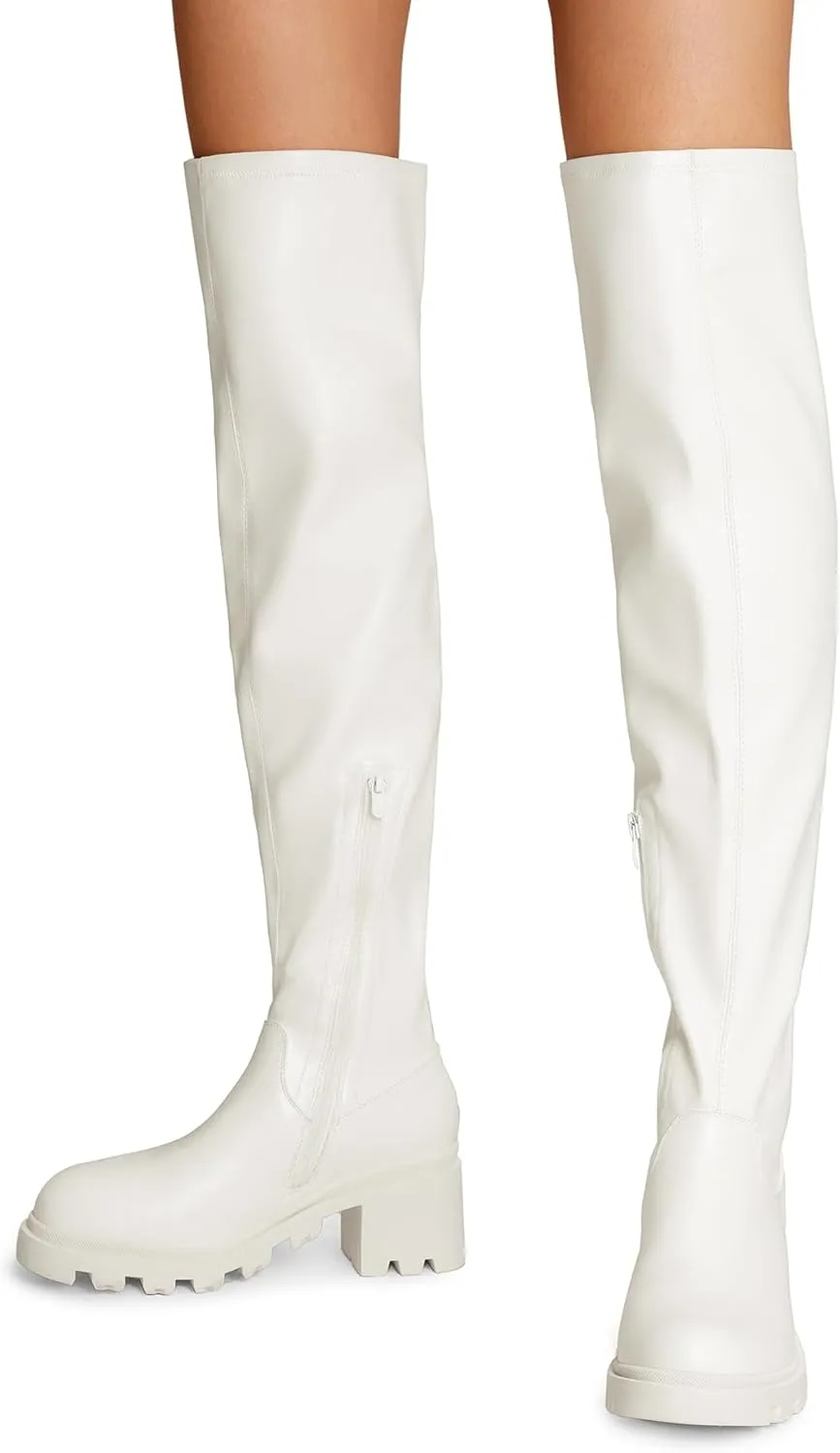 DREAM PAIRS Women's Knee High Boots, Platform Over The Knee High Chunky Heel Fashion Boots for Women