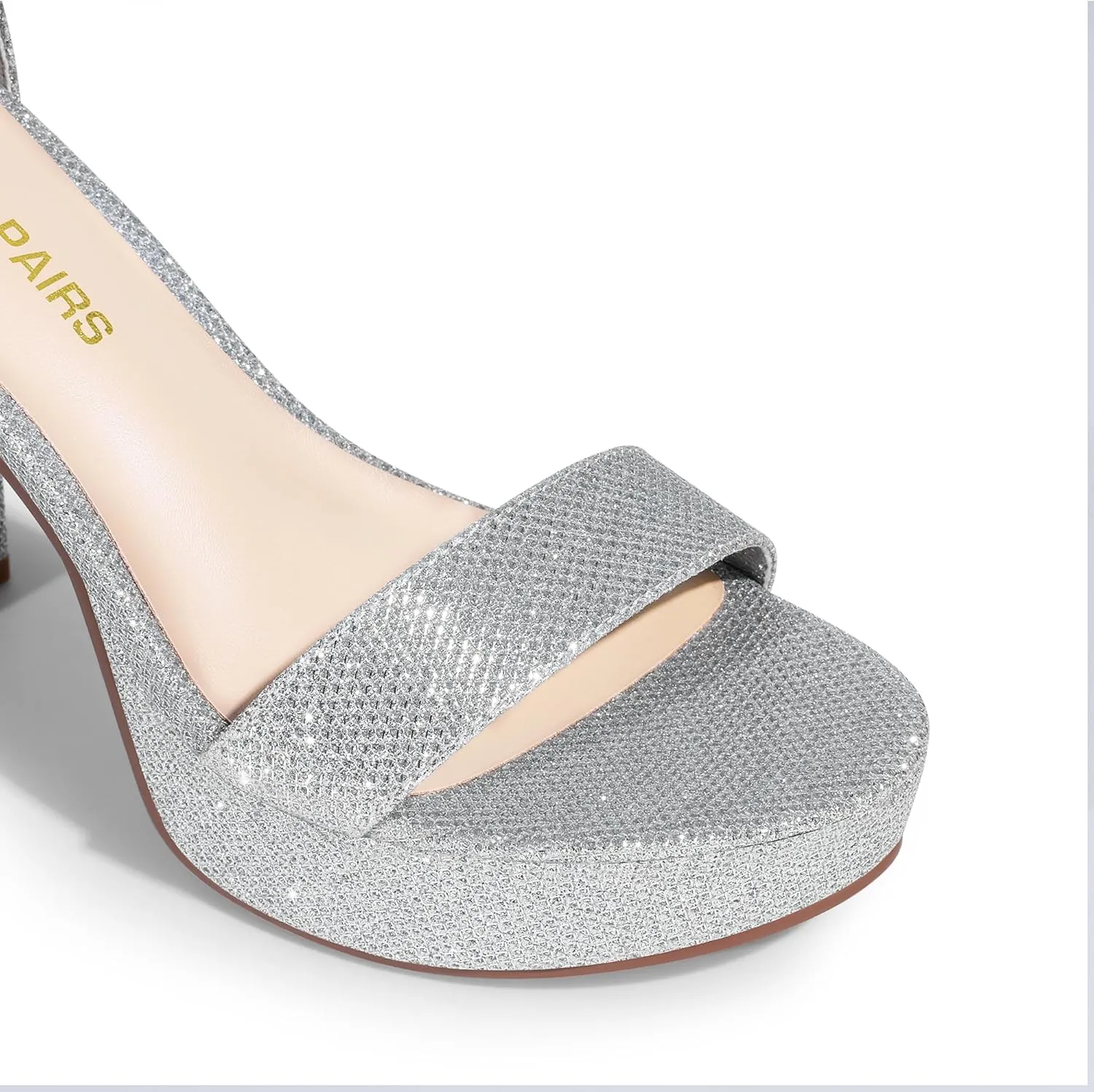 DREAM PAIRS Women's Platform Chunky High Heeled Sandals Open Toe Block Heels Ankle Strap Dress Shoes for Wedding Party Evening