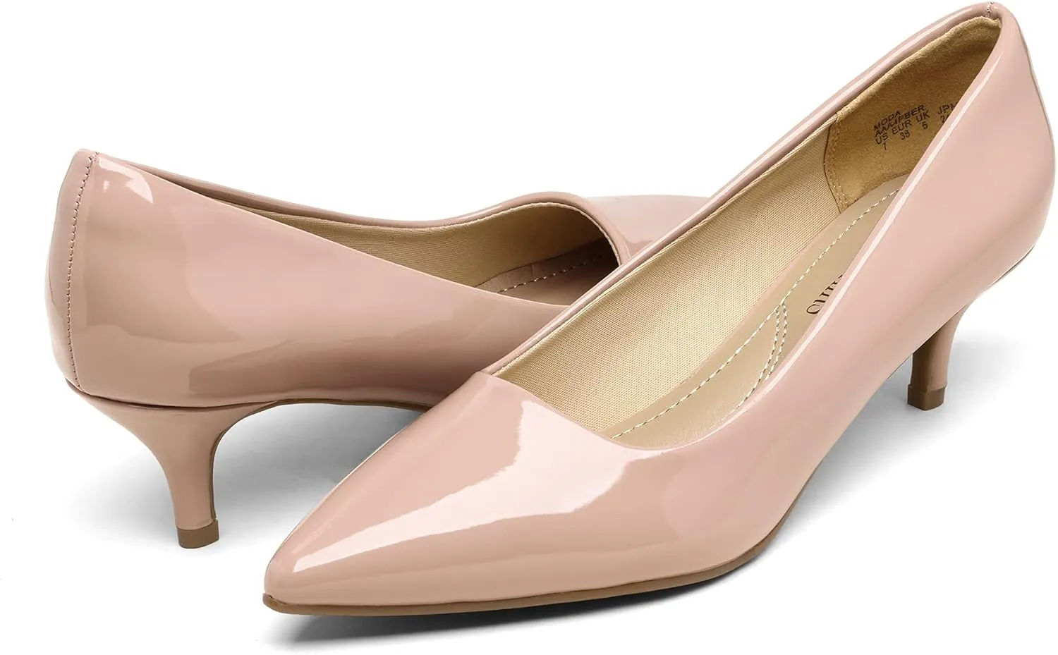 DREAM PAIRS Women's Pumps Kitten Heel Pointed Toe Shoes for Women Comfortable Office Work Dress Shoes