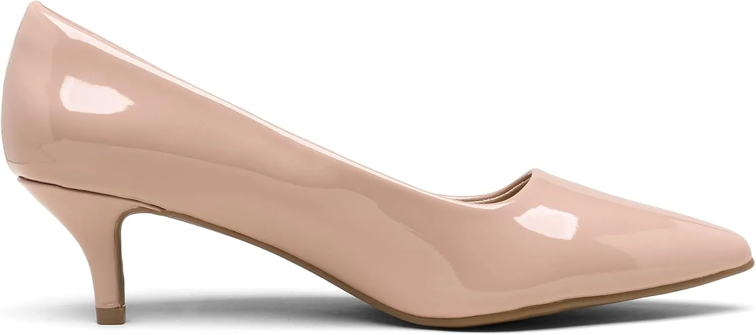 DREAM PAIRS Women's Pumps Kitten Heel Pointed Toe Shoes for Women Comfortable Office Work Dress Shoes