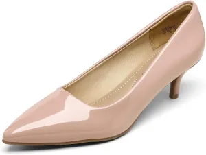 DREAM PAIRS Women's Pumps Kitten Heel Pointed Toe Shoes for Women Comfortable Office Work Dress Shoes