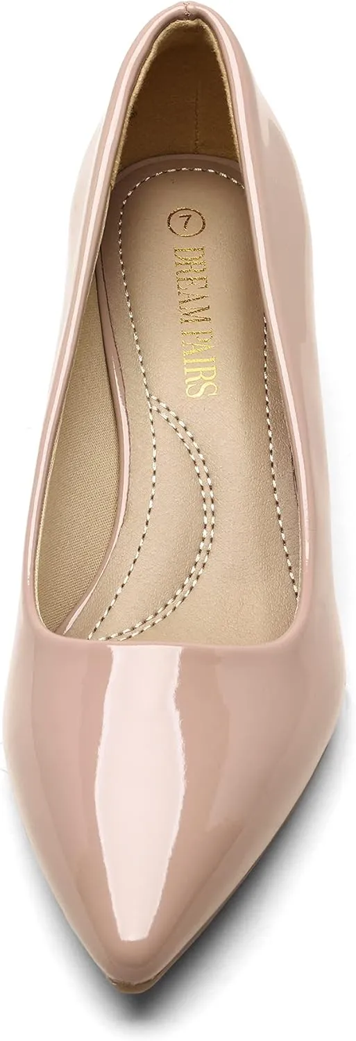 DREAM PAIRS Women's Pumps Kitten Heel Pointed Toe Shoes for Women Comfortable Office Work Dress Shoes