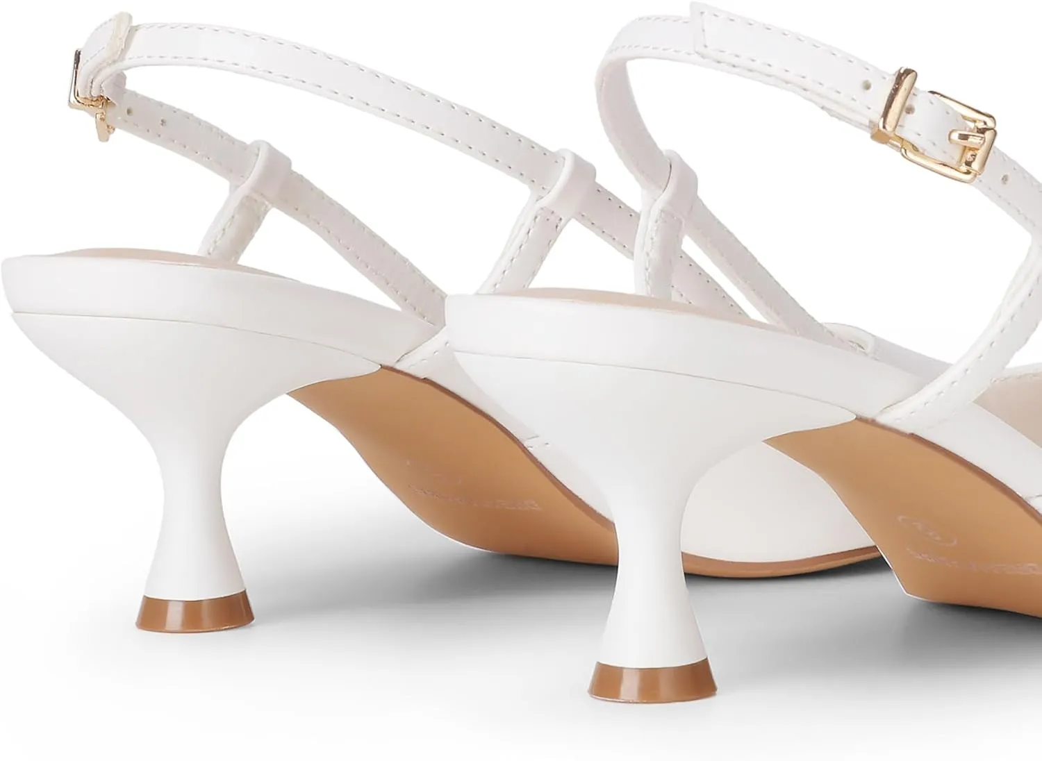 DREAM PAIRS Women's Slingback Kitten Heels Closed Pointed Toe Low Stiletto Heels Dress Bridal Party Wedding Pumps Shoes