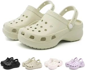 Fashion comfortable platform clogs for women's outdoor and indoor cloud slides Casual pillows sandals beach shoes jogging shoes walking shoes wading shoes