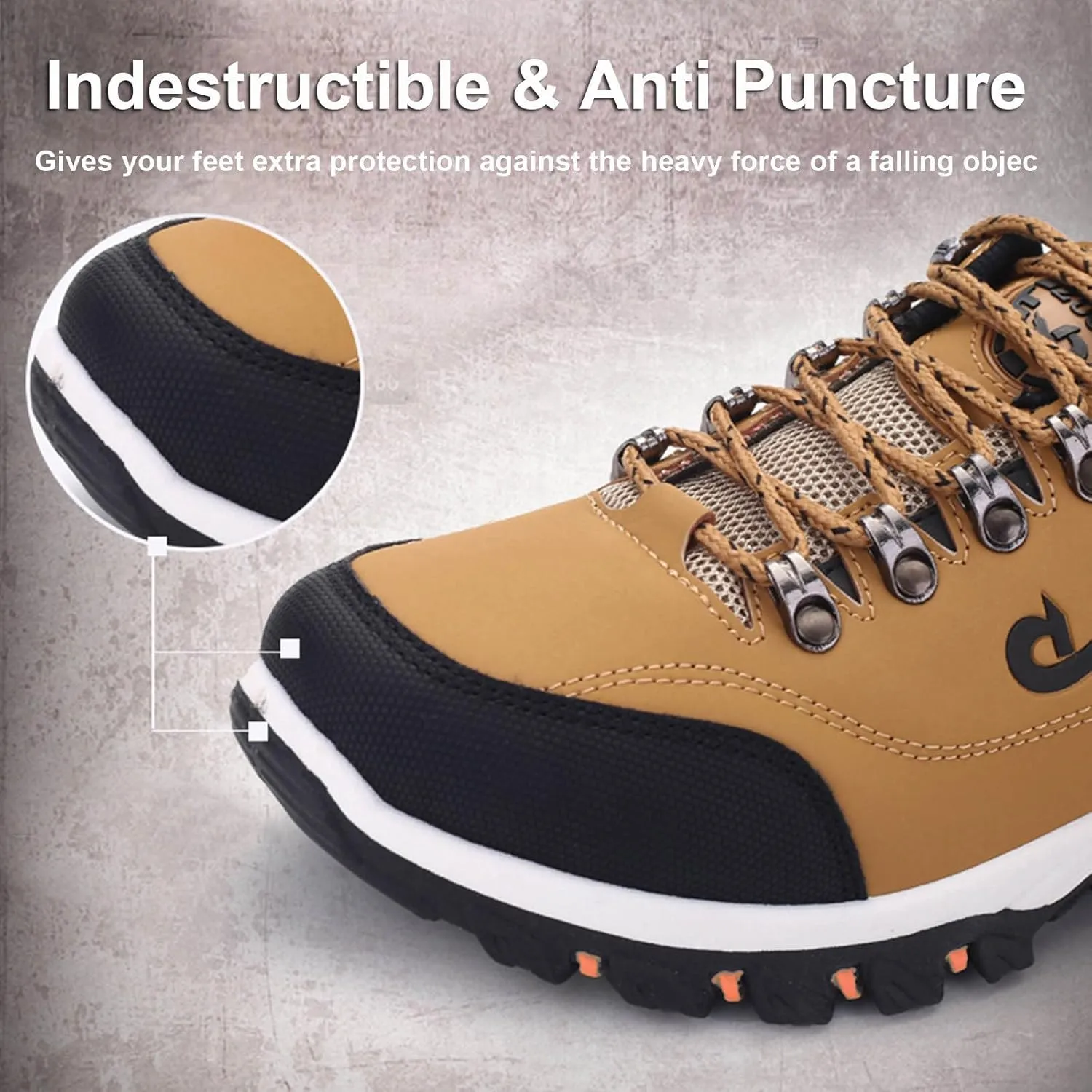 Fashion Men's Outdoor Non Slip Sport Shoes Lace Up Mountaineering Sneakers Sneaker Organizers and Storage Men