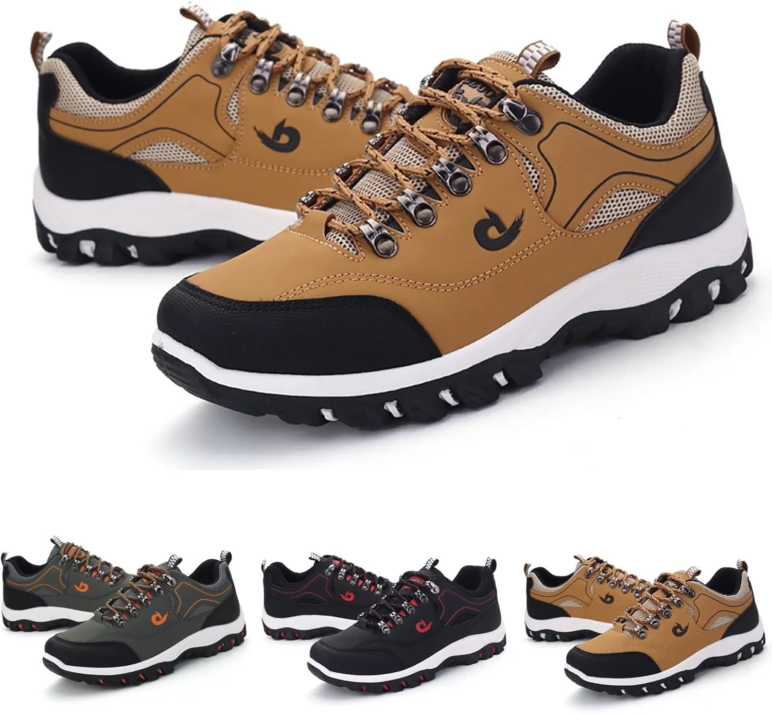 Fashion Men's Outdoor Non Slip Sport Shoes Lace Up Mountaineering Sneakers Sneaker Organizers and Storage Men