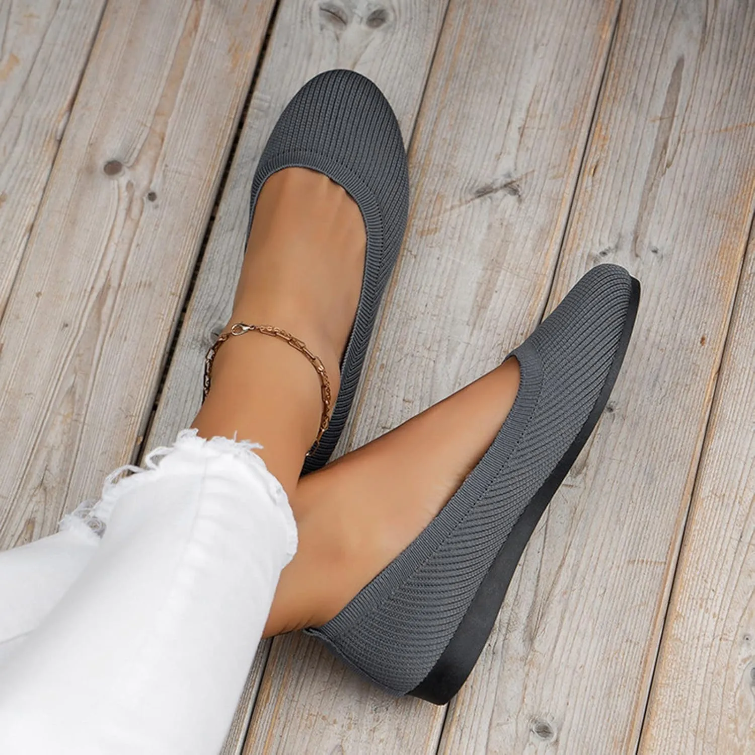 Fashion Spring and Summer Women Casual Shoes Flat Bottom Round Toe Fly Woven Mesh Ladies Casual Shoes for Women