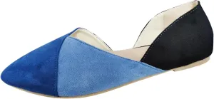 Flats for Women Pointed Toe Slip On Shoes Comfortable Flat Shoes Suede Ballet Flats Dress Shoe