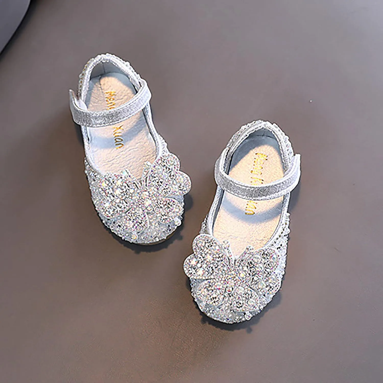 Flip Flops Kids Size 2 Childrens Shoes Pearl Rhinestones Shining Kids Princess Shoes Kids Moccasins Slippers