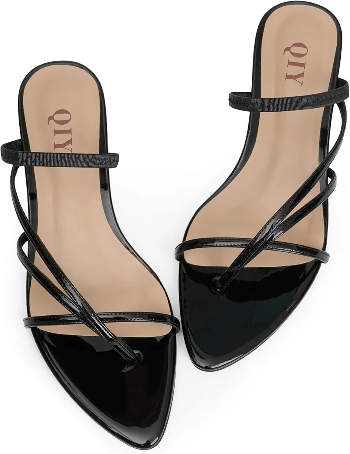 Flip Flops Thong Heels Women Heeled Sandals Low Chunky Heels Slip on Slide Sandals Kitten Heels for Women Party Dress Shoes
