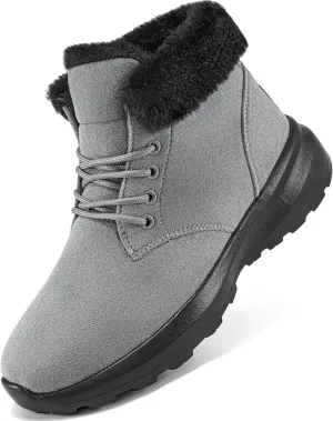 FUDYNMALC Womens Winter Snow Boots: Comfortable Warm Fur Lined Ankle Booties Lightweight Non Slip Walking Shoes Outdoor