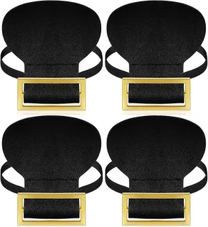 Hanaive 2 Pairs Colonial Shoe Buckle Accessories Colonial Costume Men Historical Shoe Buckles Costume for Pilgrim and Fancy Dress up Cosplay