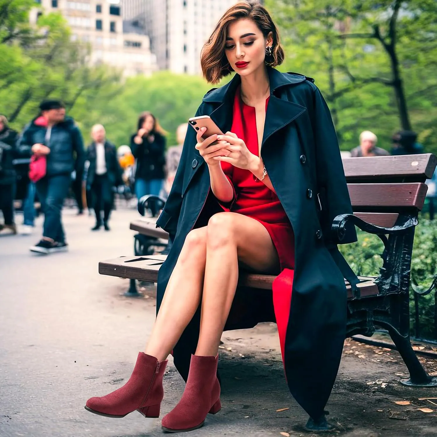 Harvest Land Womens Chelsea Boots Ladies Ankle Boots Winter Boots Stylish Classic Shoes for Adults