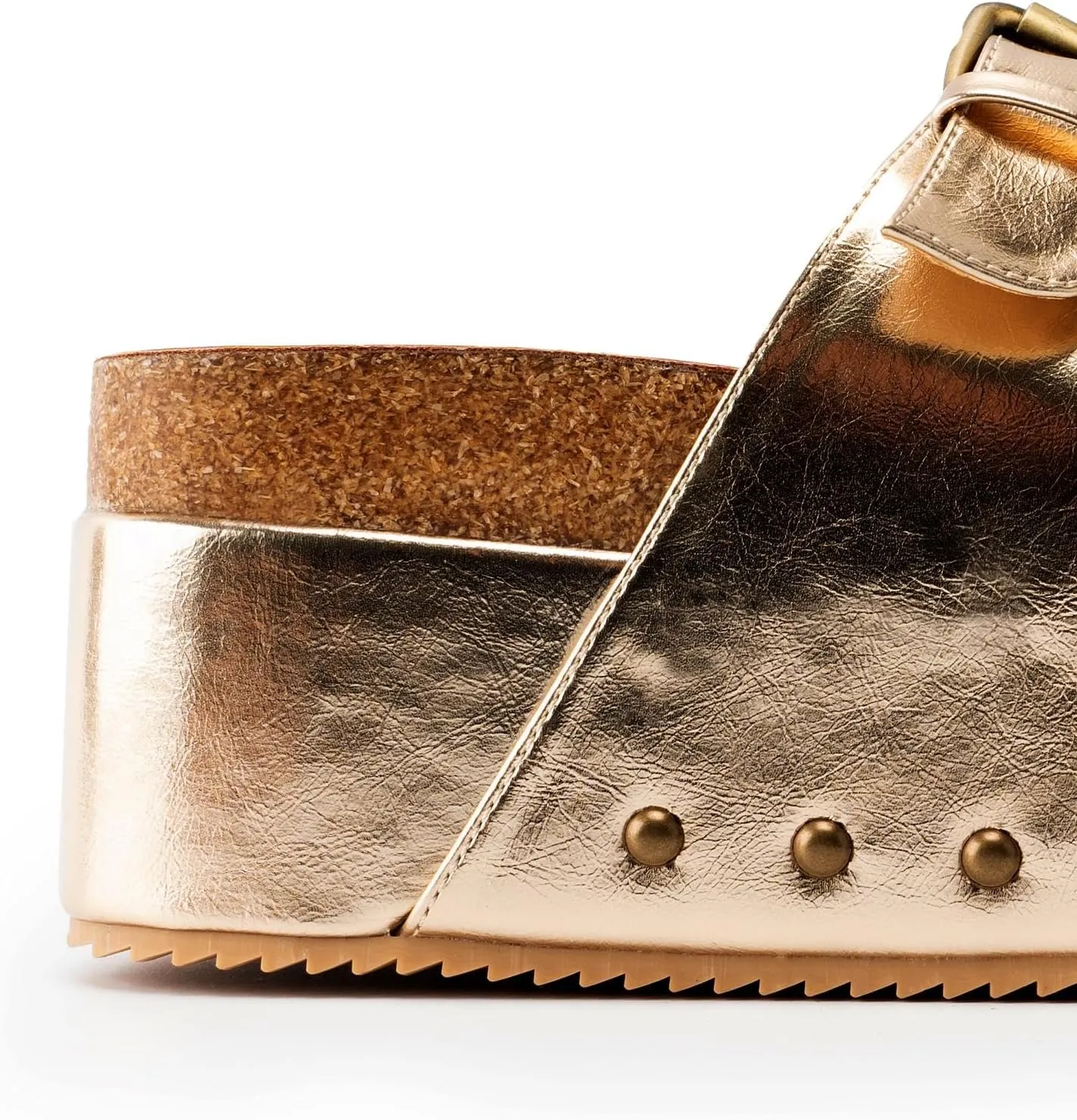 heelchic Platform Sandals Women, Chunky Platform Wedges with Arch Support, Big Buckle Casual Open Toe Slide Sandals