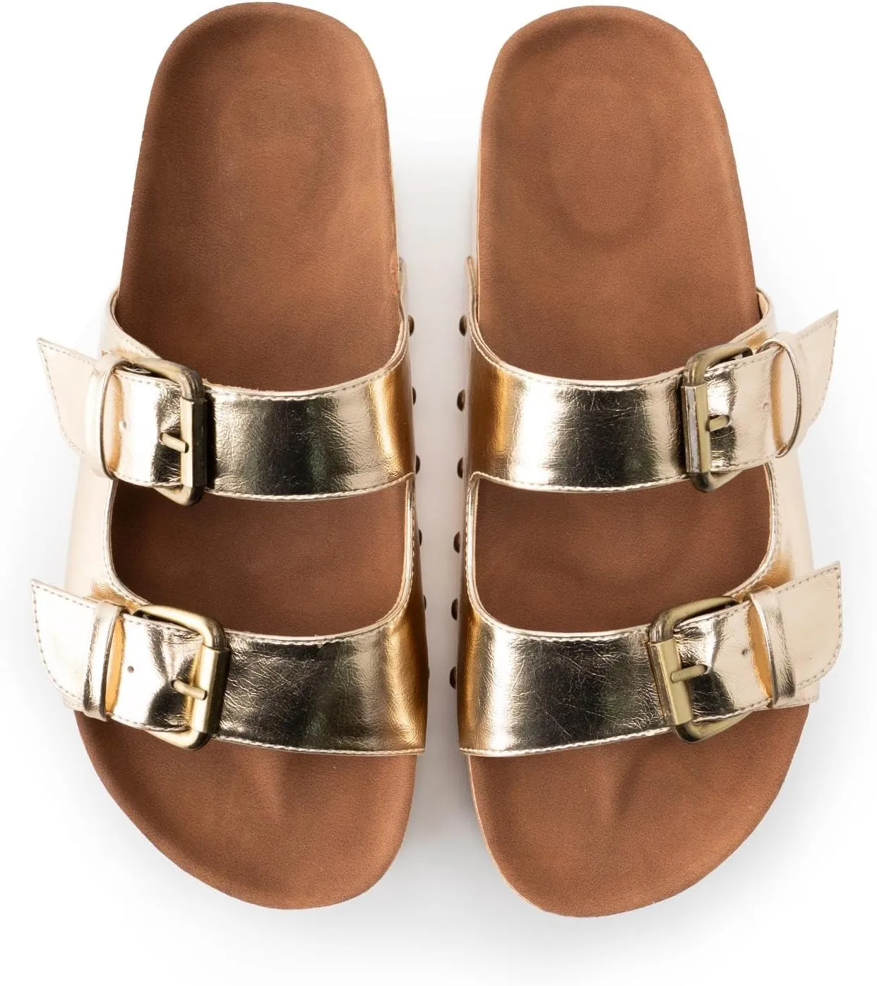 heelchic Platform Sandals Women, Chunky Platform Wedges with Arch Support, Big Buckle Casual Open Toe Slide Sandals