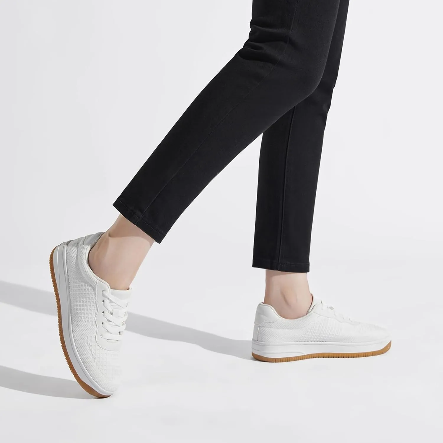 HEEZ White Tennis Shoes Women Platform Fashion Sneakers Comfortable Casual Shoes for Women