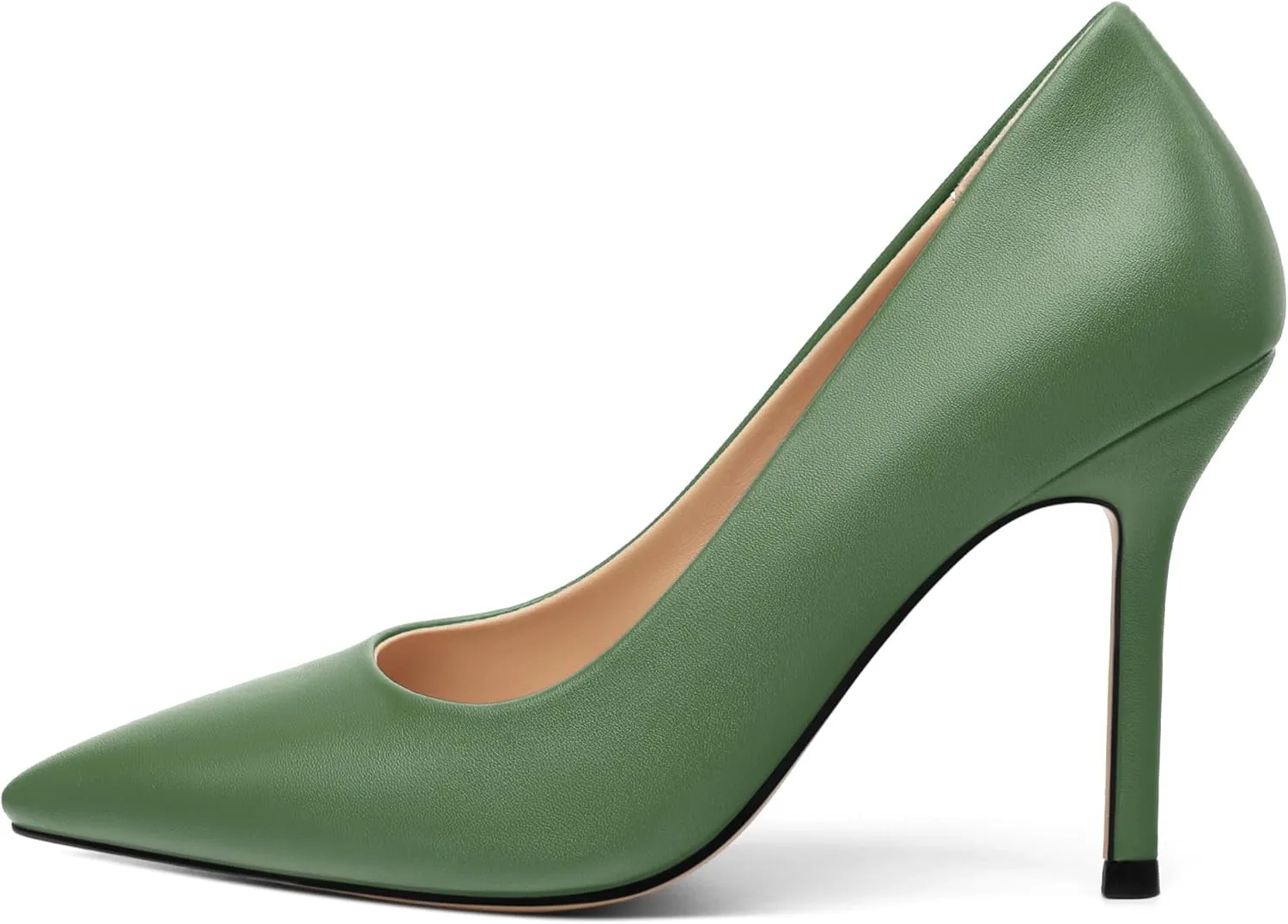 High Stiletto Heels for Women Close Pointed Toe Slip on Solid Pumps Fashion Classic Prom Office Wedding Shopping Dress Shoes