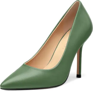 High Stiletto Heels for Women Close Pointed Toe Slip on Solid Pumps Fashion Classic Prom Office Wedding Shopping Dress Shoes